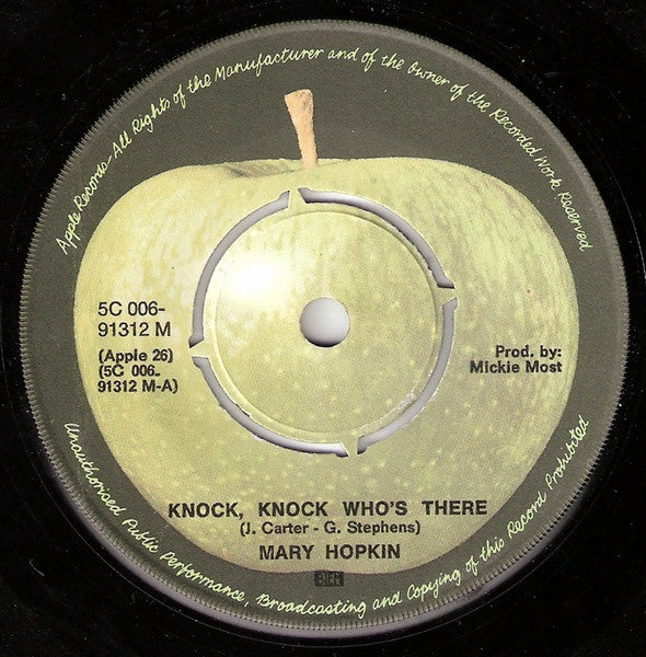 Mary Hopkin : Knock, Knock Who's There? (7",45 RPM,Single,Mono)