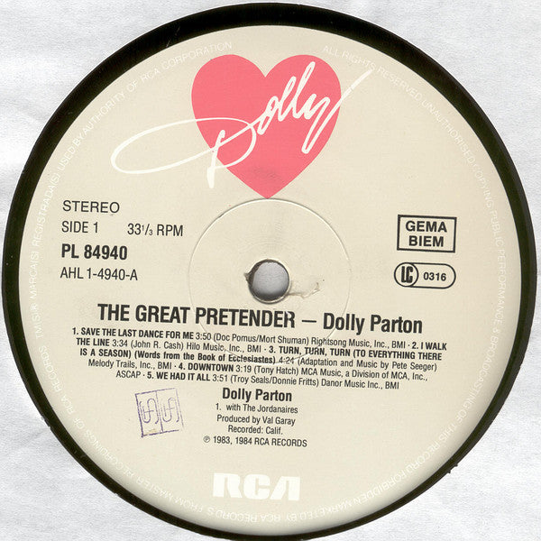 Dolly Parton : The Great Pretender (LP,Album)