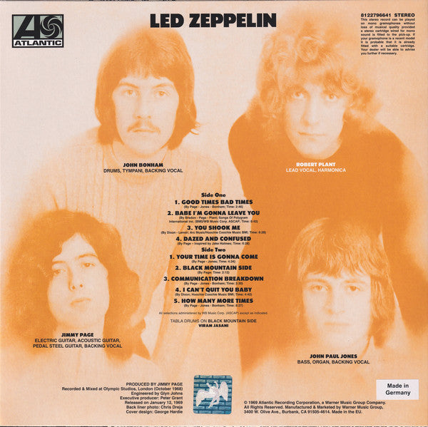 Led Zeppelin : Led Zeppelin (LP,Album,Reissue,Remastered,Stereo)
