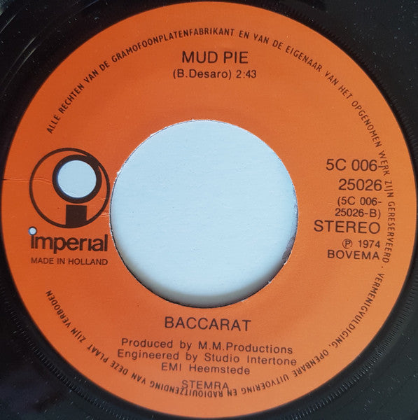 Baccarat (5) : Honeymoon (7",45 RPM,Single,Stereo)