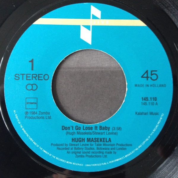Hugh Masekela : Don't Go Lose It Baby (7",45 RPM,Single)