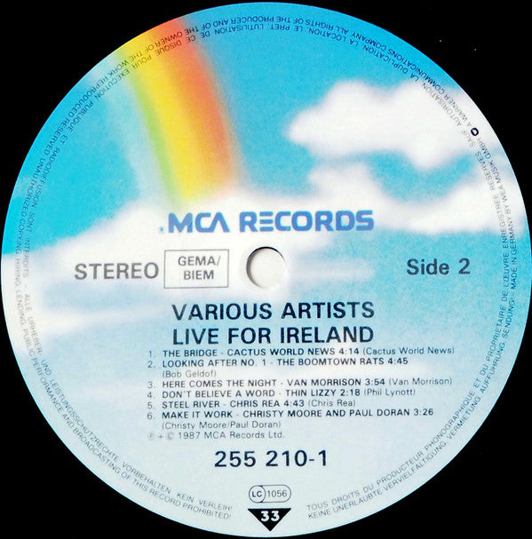 Various : Live For Ireland (LP,Album,Stereo)