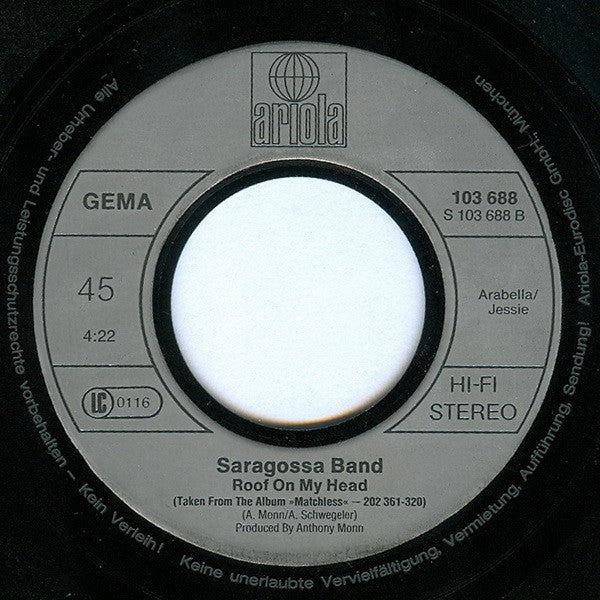 Saragossa Band : Aiko Aiko (7",45 RPM,Single,Stereo)