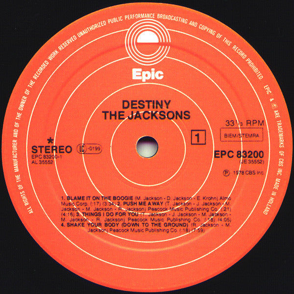 Jacksons, The : Destiny (LP,Album)