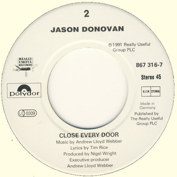 Jason Donovan : Any Dream Will Do (7",45 RPM,Single,Stereo)