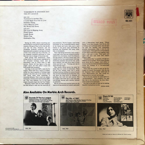 Ivy League, The : Tomorrow Is Another Day (LP,Album)