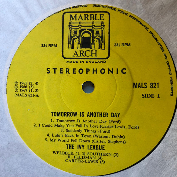 Ivy League, The : Tomorrow Is Another Day (LP,Album)