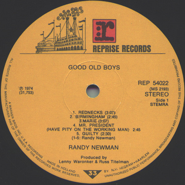 Randy Newman : Good Old Boys (LP,Album)