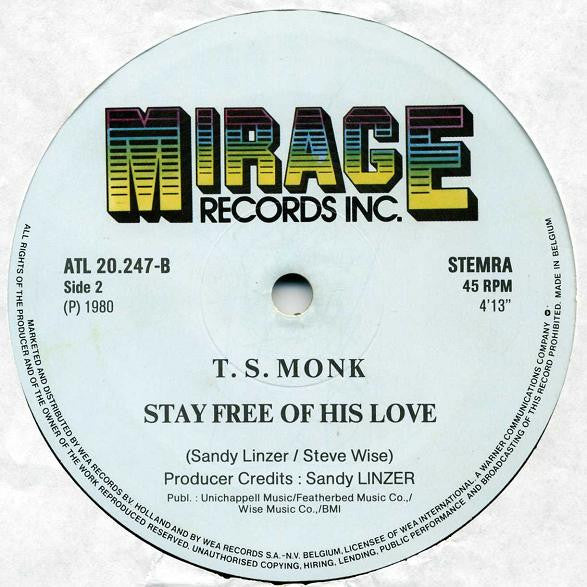 T.S. Monk : Bon Bon Vie (Gimme The Good Life) (12",Maxi-Single,45 RPM)