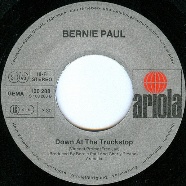 Bernie Paul : Slip Away Susie (7",Single,45 RPM)