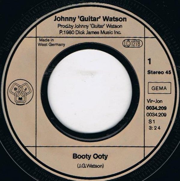 Johnny Guitar Watson : Booty Ooty (7",Single,45 RPM)