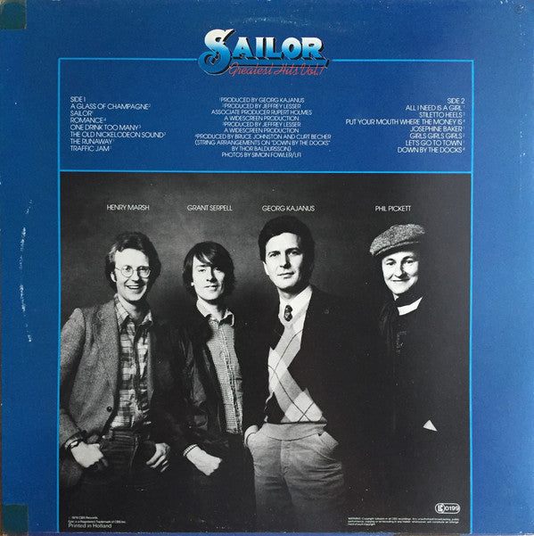 Sailor : Greatest Hits Vol.1 (LP,Compilation)