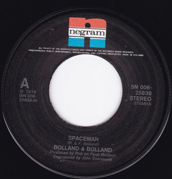 Bolland & Bolland : Spaceman (7",Single,45 RPM)