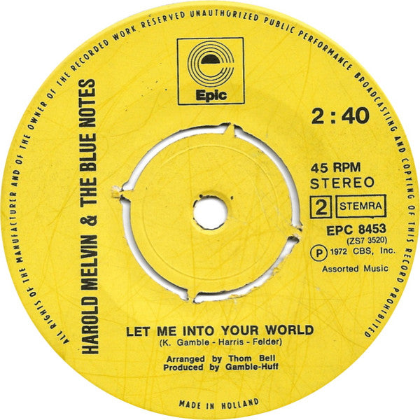 Harold Melvin And The Blue Notes : If You Don't Know Me By Now (7",45 RPM,Single)