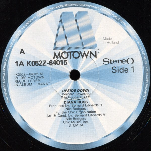 Diana Ross : Upside Down (12",Single,33 ⅓ RPM)
