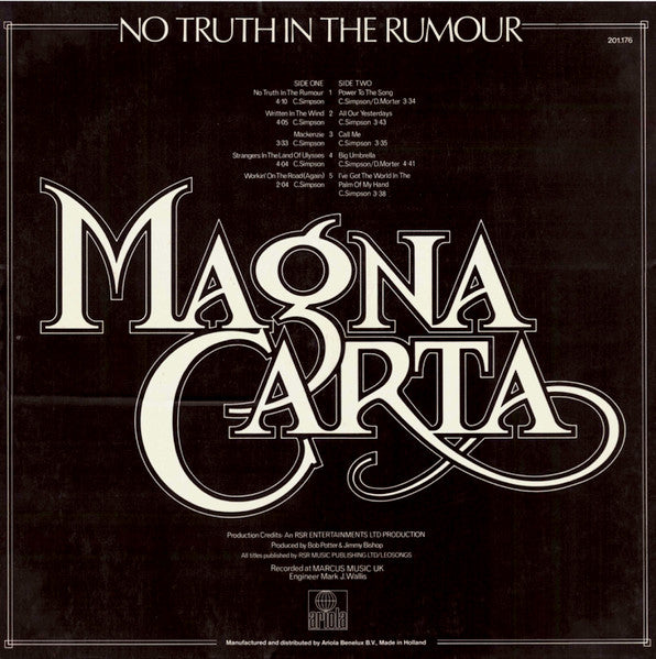 Magna Carta : No Truth In The Rumour (LP,Album)