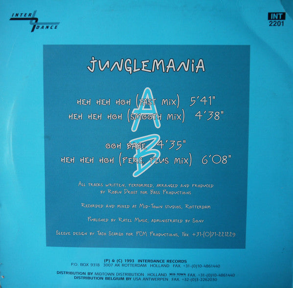 Junglemania : Heh Heh Hoh (12")