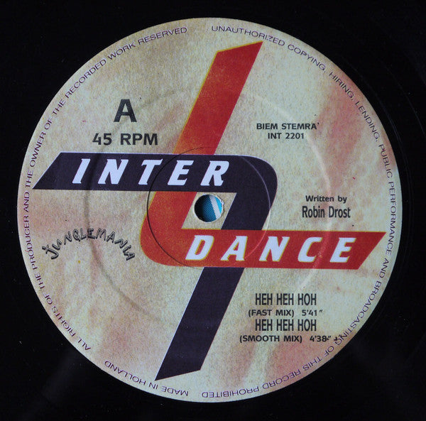 Junglemania : Heh Heh Hoh (12")