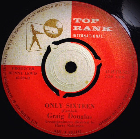 Craig Douglas (2) : Only Sixteen (7", Single, 3-P)