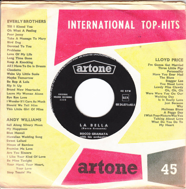 Rocco Granata Und Sein Orchester : La Bella (7",45 RPM,Single)