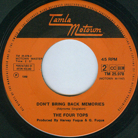 Four Tops : What Is A Man (7",45 RPM,Single,Mono)