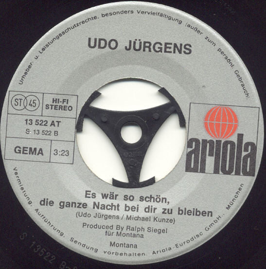 Udo Jürgens : Zieh' Den Kopf Aus Der Schlinge, Bruder John (7",45 RPM,Single)