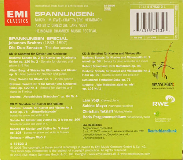 Lars Vogt, Johannes Brahms, Alban Berg, Robert Schumann : Heimbach Chamber Musik Festival - Spannungen Special (Compilation)