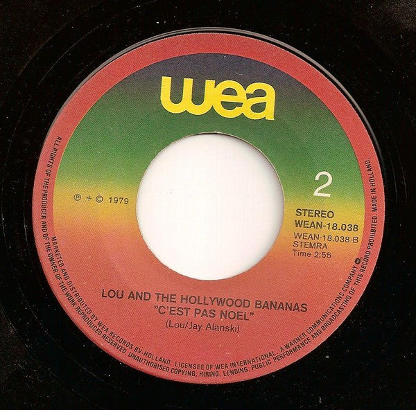 Lou & The Hollywood Bananas : Kingston Kingston (7",45 RPM,Single)