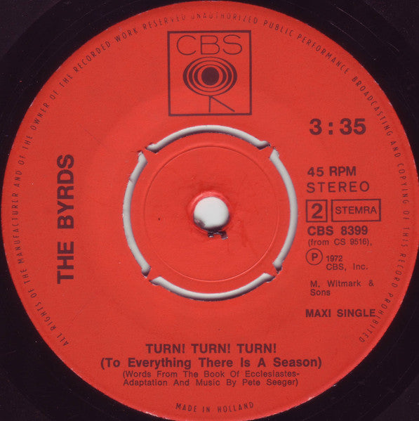 Byrds, The : Mr. Tambourine Man / All I Really Want To Do / Turn! Turn! Turn! (7",45 RPM,Maxi-Single,Stereo)