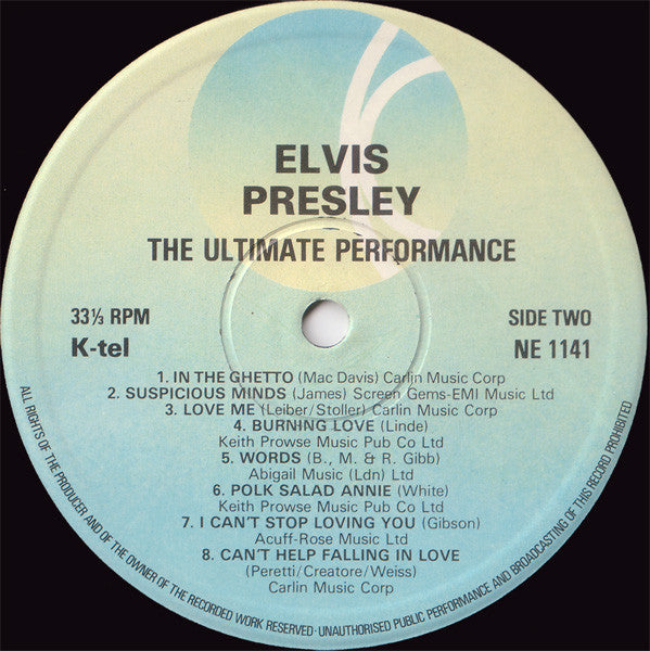 Elvis Presley : The Ultimate Performance (LP,Compilation)