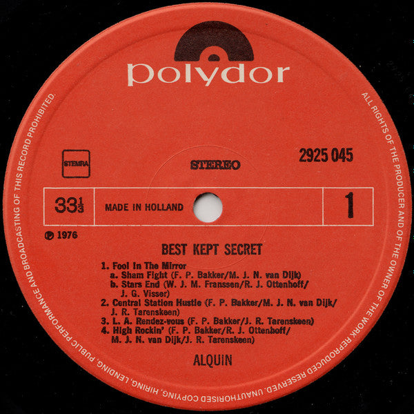 Alquin : Best Kept Secret (LP,Album,Stereo)