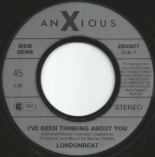 Londonbeat : I've Been Thinking About You (7",45 RPM,Single,Stereo)