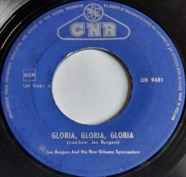 Jan Burgers And His New Orleans Syncopators, The : Gloria, Gloria, Gloria  (7",45 RPM,Single)