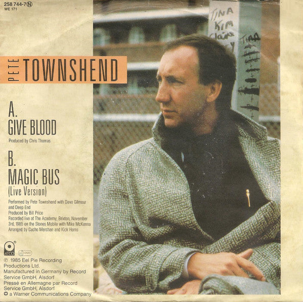Pete Townshend : Give Blood (7",45 RPM,Single)