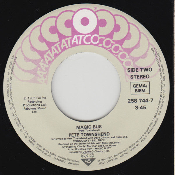 Pete Townshend : Give Blood (7",45 RPM,Single)