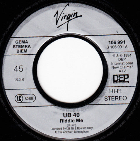 UB40 : Riddle Me (7",Single,45 RPM)