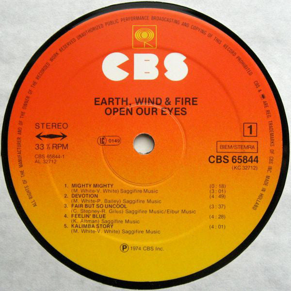 Earth, Wind & Fire : Open Our Eyes (LP,Album,Reissue)