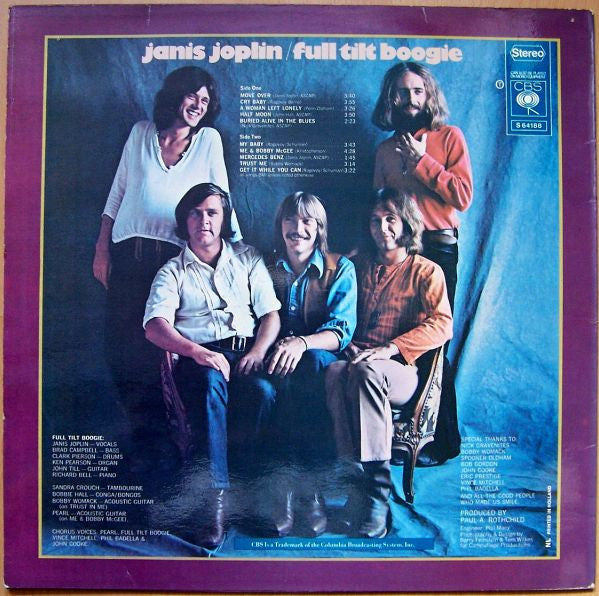 Janis Joplin : Pearl (LP,Album,Stereo)