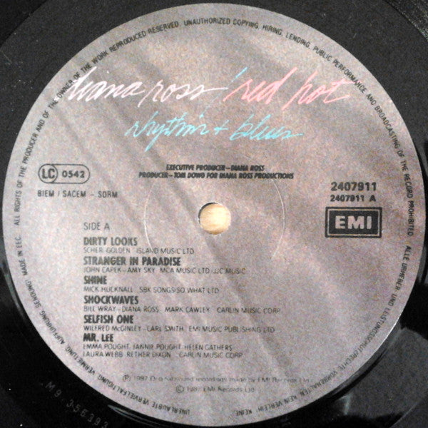 Diana Ross : Red Hot Rhythm + Blues (LP,Album)