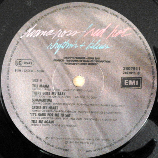 Diana Ross : Red Hot Rhythm + Blues (LP,Album)