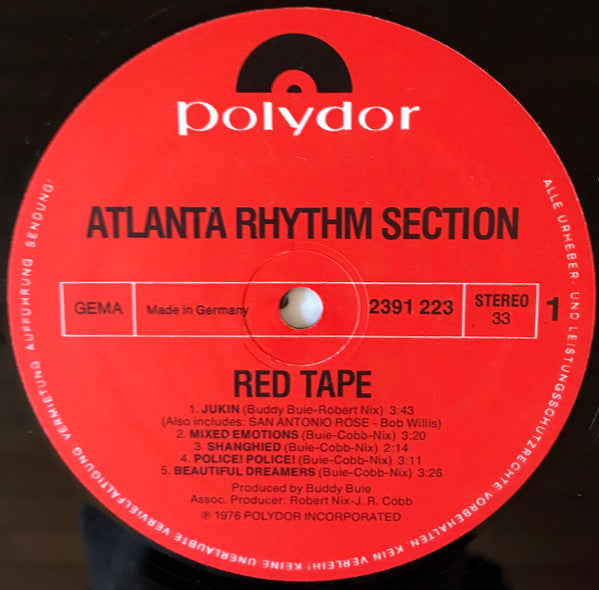 Atlanta Rhythm Section : Red Tape (LP,Album)