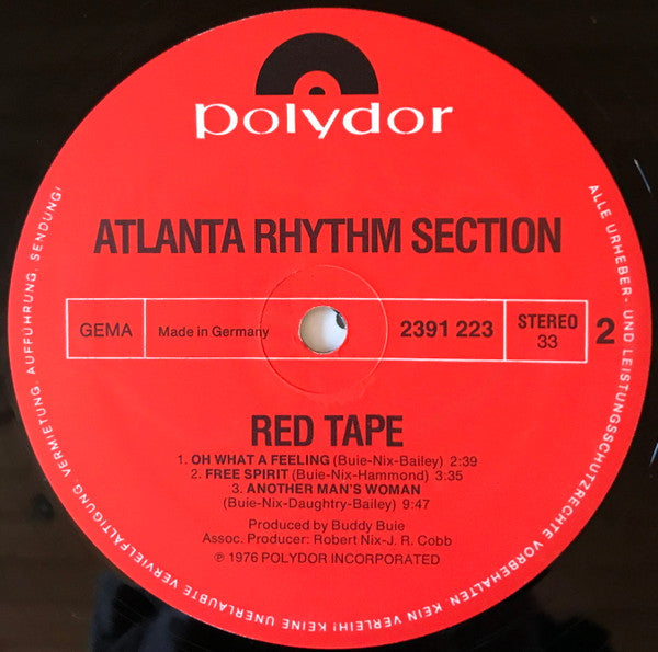 Atlanta Rhythm Section : Red Tape (LP,Album)