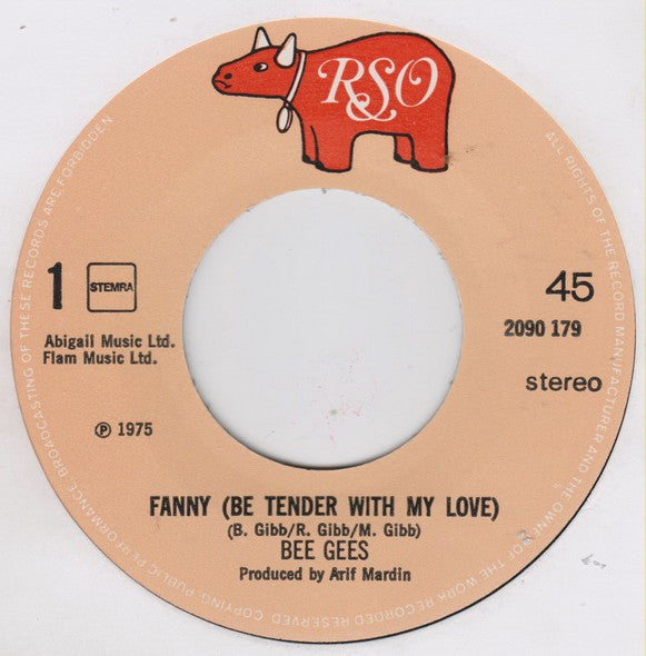 Bee Gees : Fanny (Be Tender With My Love) (7",45 RPM,Single,Stereo)