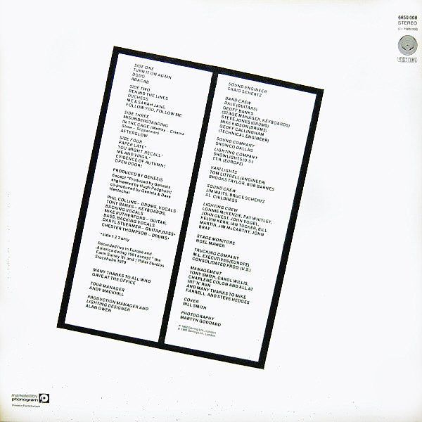 Genesis : Three Sides Live (LP,Album)