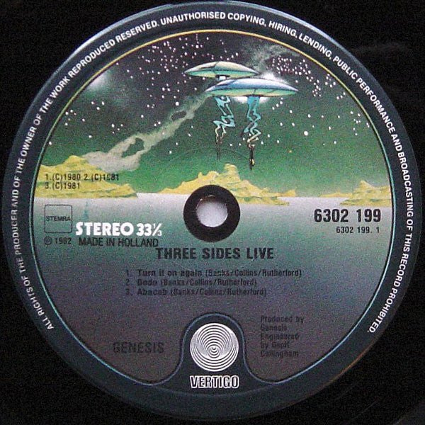 Genesis : Three Sides Live (LP,Album)