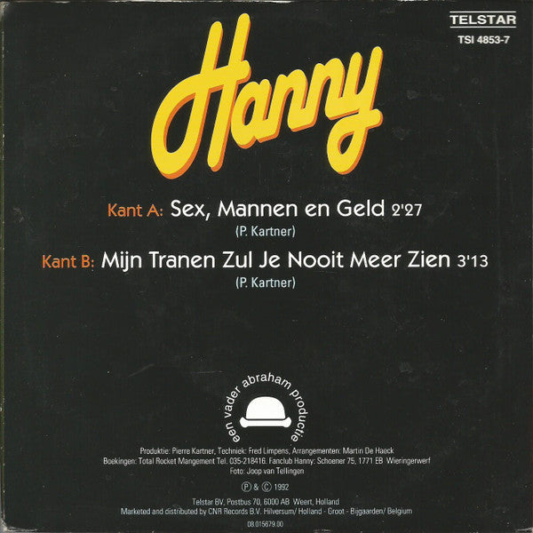 Hanny (2) : Sex, Mannen En Geld (7",45 RPM,Single)