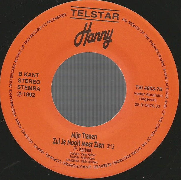 Hanny (2) : Sex, Mannen En Geld (7",45 RPM,Single)