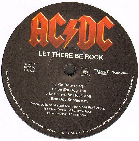 AC/DC : Let There Be Rock (LP,Album,Reissue,Remastered,Stereo)