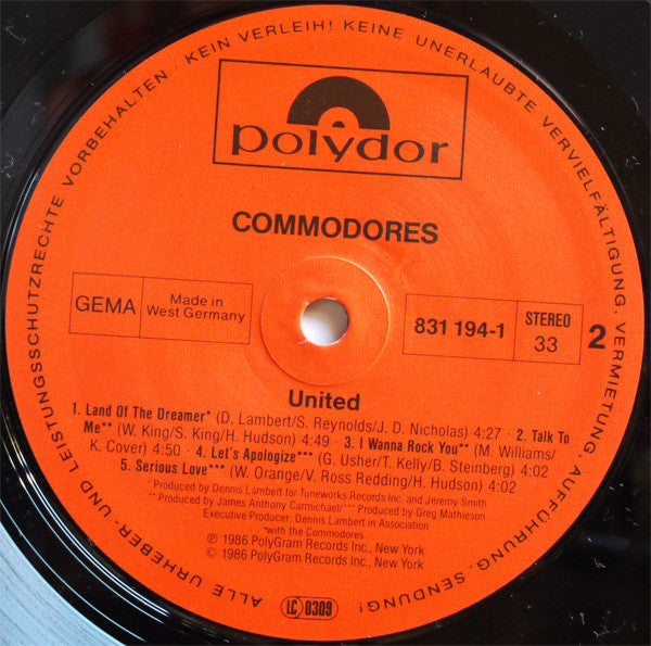 Commodores : United (LP,Album)