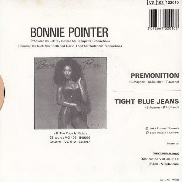 Bonnie Pointer : Premonition (7",45 RPM,Single)